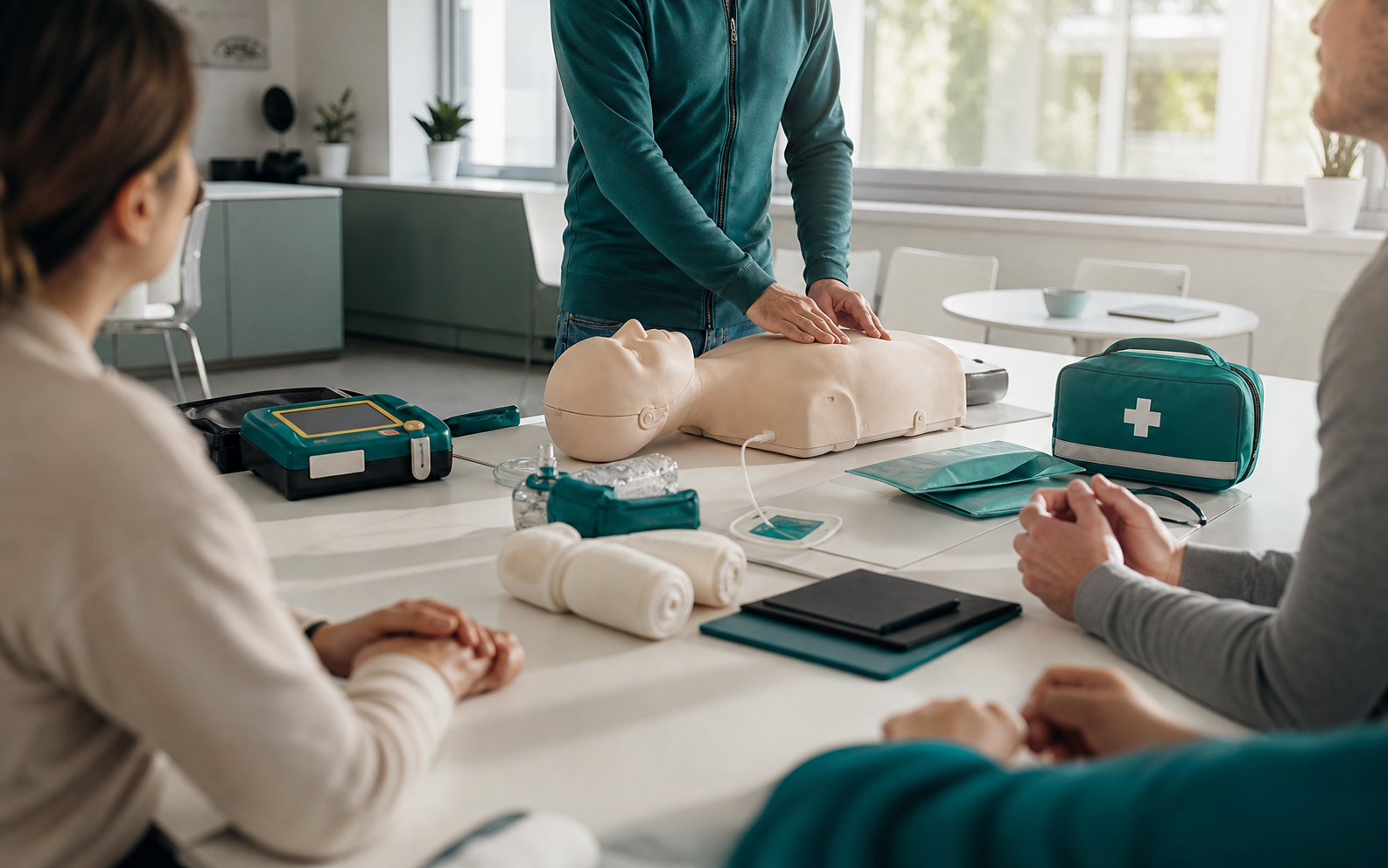 Erste-Hilfe-Auffrischungskurs in Minden mit AED-Trainer